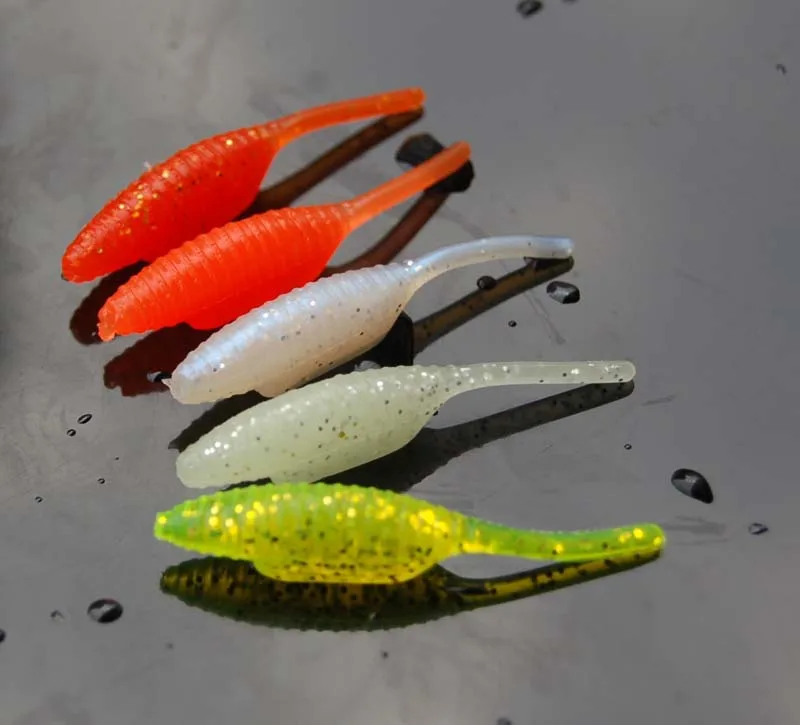 Nuevo señuelo de pesca con cebo suave, 4,5 cm/1g, serie Japón Corea, cebos de gusano de raíz, señuelos de larva de cola directa, lote de 10 piezas - imagen 2