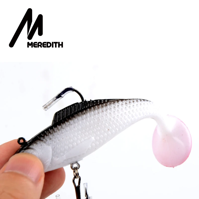 Meredith-aparejos de pesca de cola larga, cebos blandos Wobblers con contrapeso incorporado, luminosos, 3 piezas, 18g, 10cm - imagen 5