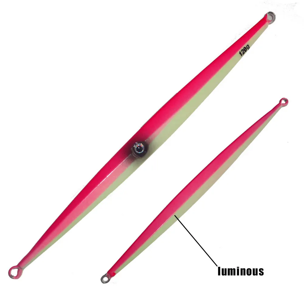 Balleo 60g 80g 100g 120g 150g 1 ud./lote plantilla de Metal de aguas profundas Jigging pesca señuelo de peces Jigbait cebos de cuchara - imagen 4