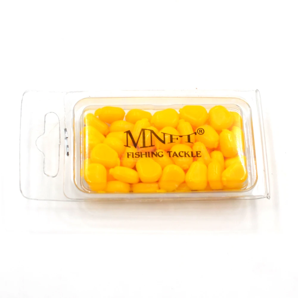 MNFT 50 Uds. Señuelo de pesca de maíz grueso para carpa, señuelo de pesca suave, cebos blandos artificiales de maíz rojo y amarillo - imagen 4