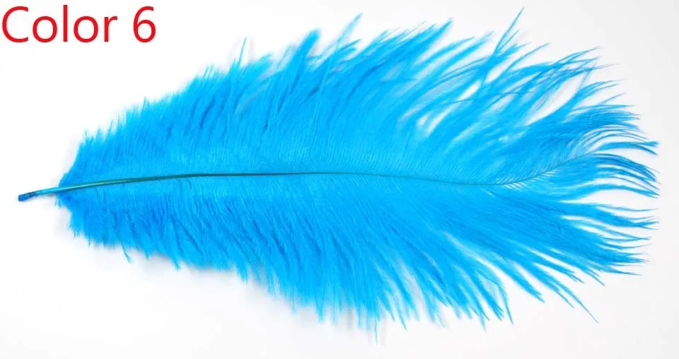 Pluma colorida con tono azul vibrante