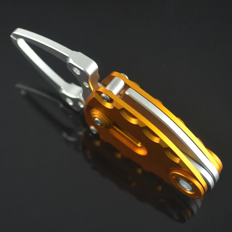 MNFT-Mini Pinza de agarre de labios de pescado, alicates de Control, removedor de anzuelos, herramienta de aparejos de pesca de señuelo, aleación de aluminio, 1 piezas - imagen 3