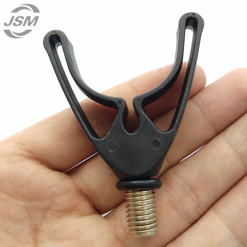 JSM-soporte de plástico negro para caña de pescar, accesorio de pesca telescópica con cabeza en U, con reposabrazos trasero, 4 Uds. - imagen 3
