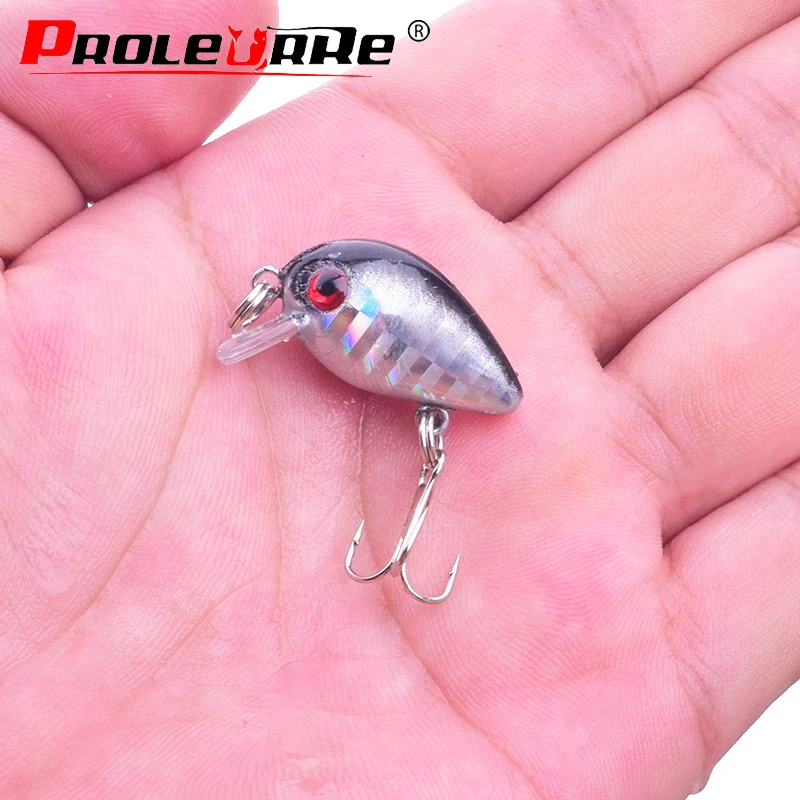 Señuelo de pesca Crankbait de 30mm y 1,6g, cebo Artificial de manivela dura, Wobblers, Topwater, láser, Minnow, aparejos de pesca - imagen 4