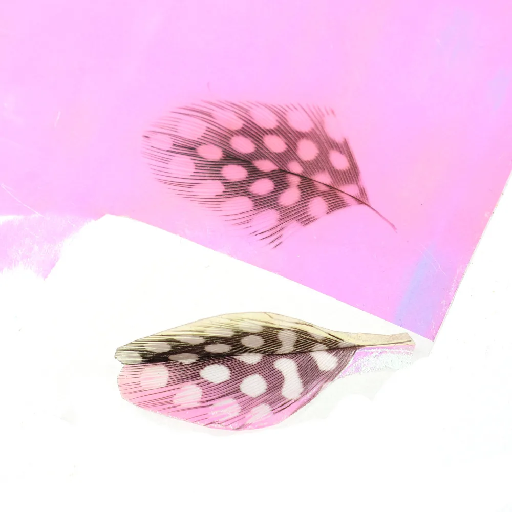 Bimoo-Película de arcoíris con pegamento, Material de alas para atar moscas, Sabiki, 4 unidades, 12x20cm - imagen 3