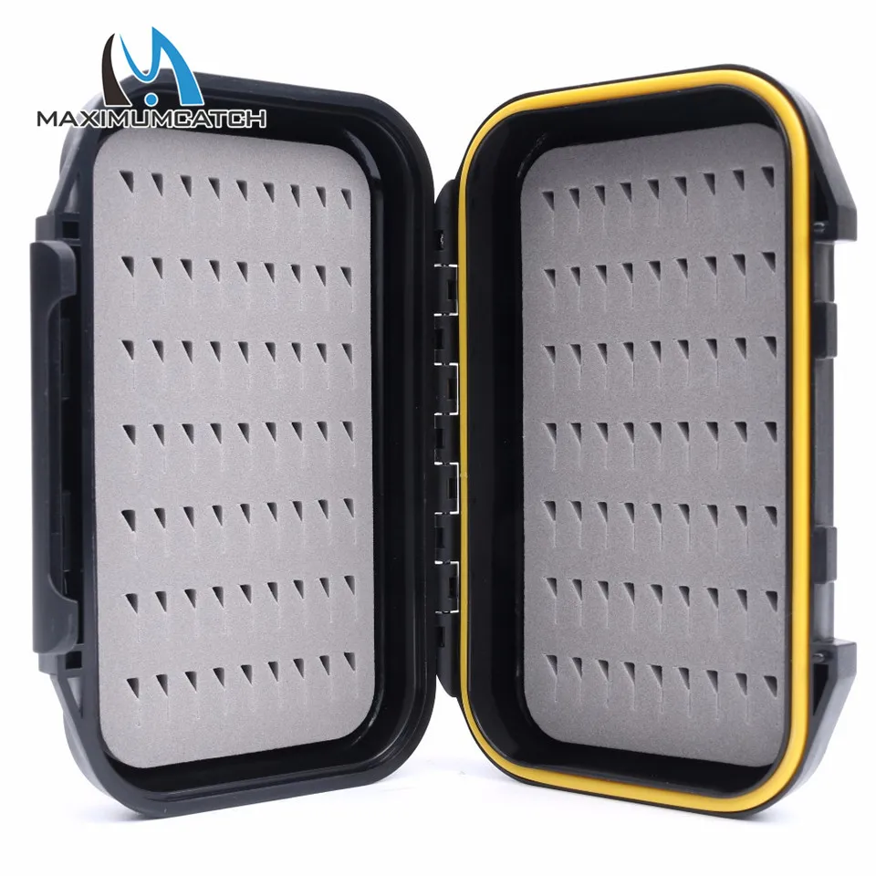 Maximumcatch-caja de plástico para pesca con mosca, Caja impermeable de espuma de fácil agarre y hendidura - imagen 5