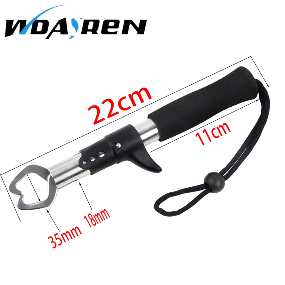 WDAIREN-Pinza de pesca de acero inoxidable, Control de labios de pescado con escala de peso y regla, herramienta de pesca, abrazadera de pesca de carpa, aparejos de Clip - imagen 3