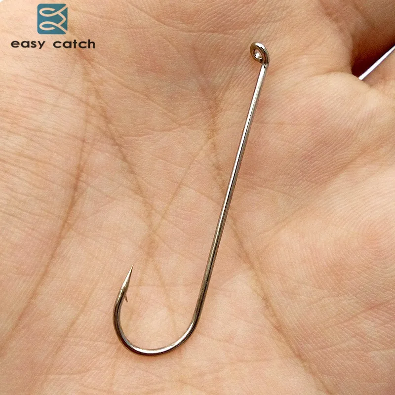Easy Catch-anzuelos de pesca de acero con alto contenido de carbono, anzuelos de pesca de 200 uds, vástago largo, Streamer seco, gancho de pesca para plantilla, 79580 - imagen 5