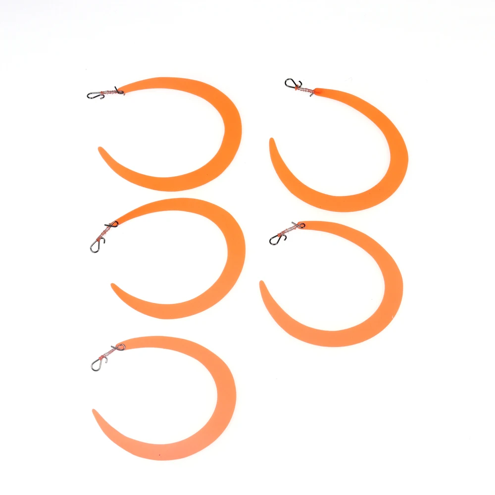 10 Uds pesca en agua salada M pesca prefiada mosca Wiggle colas señuelo/codas de plantilla con cierre rápido para prédator Pike Trout Bass - imagen 5