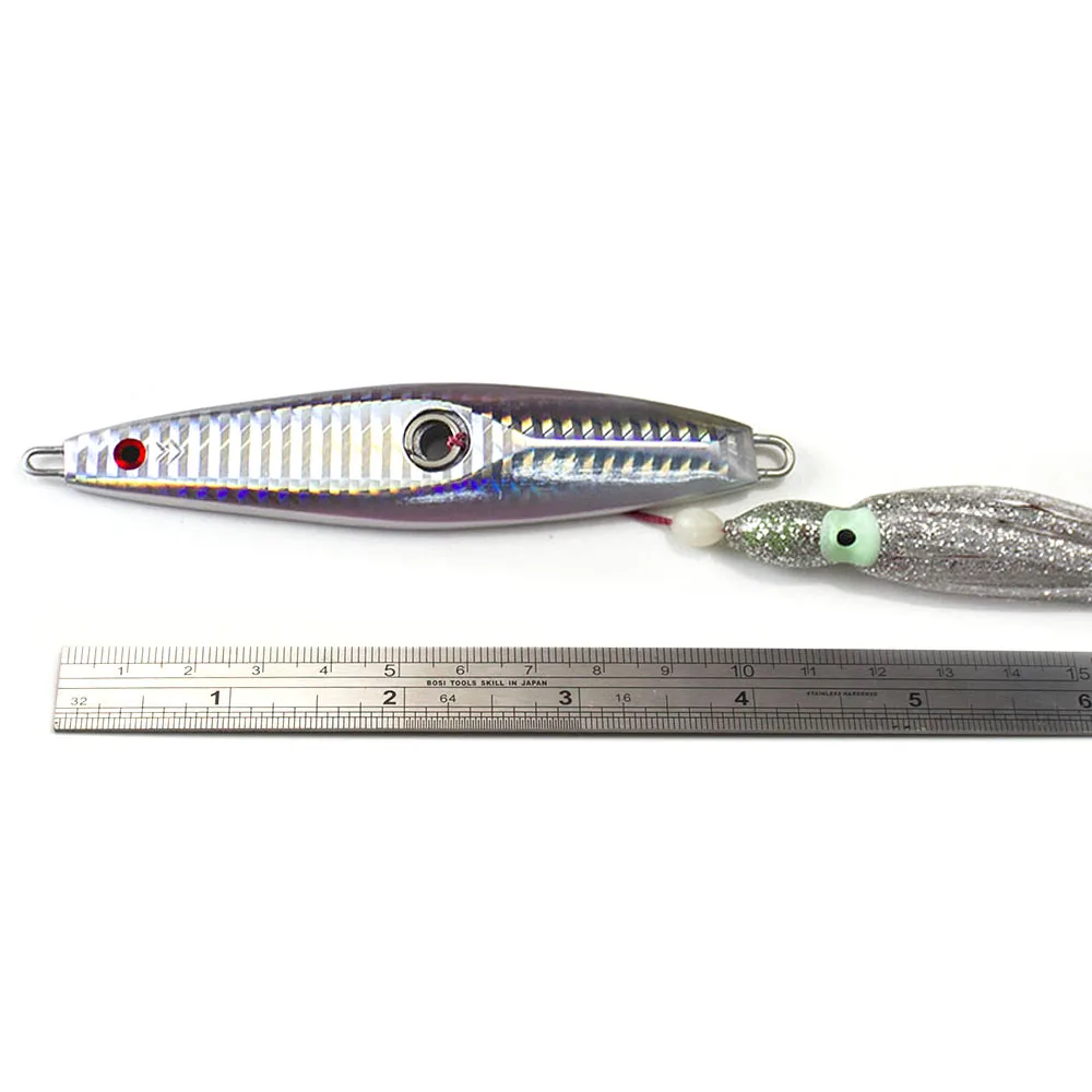 Plantilla Countbass Inchiku 135g 4,8ozcon anzuelo auxiliar de pulpo, señuelos de goma salada para pesca, pargo inferior para barco - imagen 3
