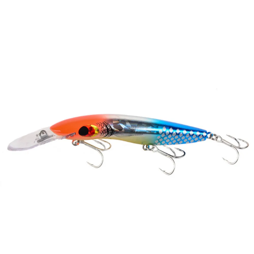 Señuelos de pesca Minnow, 1 Uds., 16cm, 24,7g, buceo profundo, Crankabit Artificial de plástico, Wobbler, anzuelos triples, lubina, aparejos de pesca - imagen 5