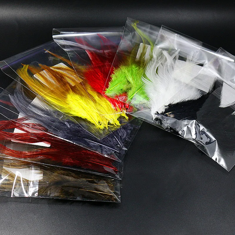 80 unids/lote 8 colores surtidos silla de gallo hackle para streamer y lanoso bugger moscas híbridas atado de moscas pluma de hackle seleccionada a mano - imagen 2
