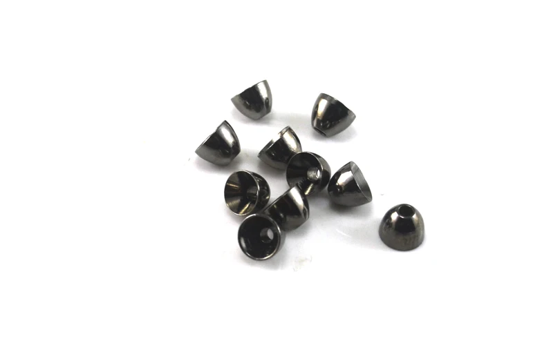 MNFT-Cabeza de cono de latón para atar moscas de tubo, materiales de atado de moscas, bolas de níquel negro dorado y plateado, 24 unids/lote - imagen 2