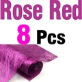 8Pcs Rose Red