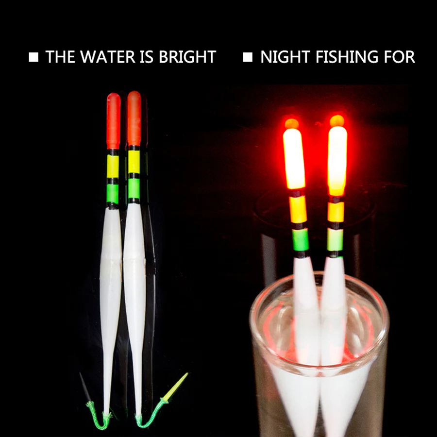 Bobber T4-flotadores de pesca de carpa de agua salada, luz LED electrónica que ilumina el agua, flotante, 10 Uds. - imagen 5