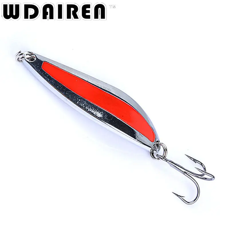 Señuelo de Pesca de Metal, 50mm, 7g, cuchara giratoria, cebo para trucha, Lucio, aparejos de Pesca, anzuelo triple, WD-455, 1 ud. - imagen 2