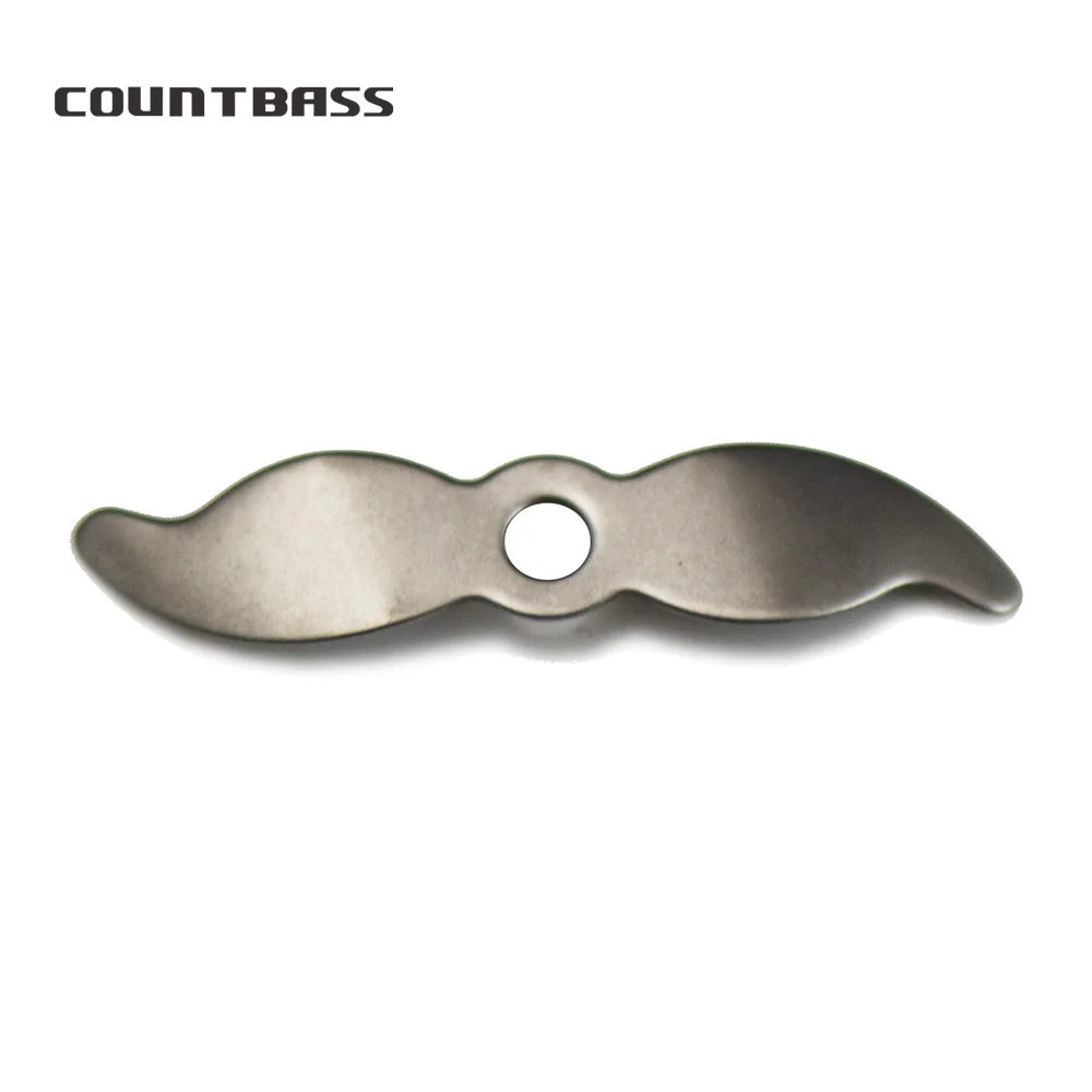 Countbass Paquete de 50 hélices puntiagudas de acero inoxidable, hoja de hélice, Señuelos de pesca de madera Topwater DIY, Popper, plantillas de natación