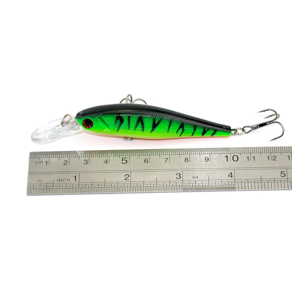 Señuelos de Pesca Minnow, cebos duros artificiales con anzuelos triples para carpa, trucha, Crankbait, ojos 3D, 9,5g/10,5 cm, 1 unidad - imagen 4