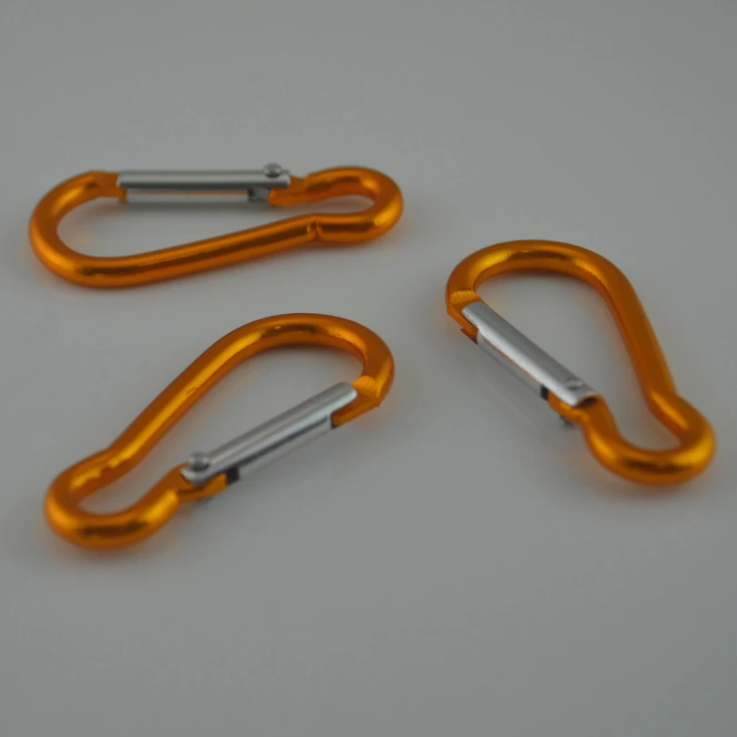 MNFT 10 unids/bolsa mosquetón de pesca de aleación de aluminio colgante Camping senderismo tiendas Snap hebilla de seguridad gancho - imagen 2