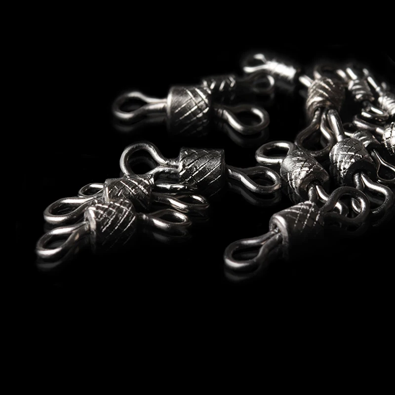 Conector de pesca giratorio con rodamiento de bolas, señuelo de anillo rodante a presión, anzuelos de mosca de carpa, accesorios, productos para pesca, 100 unids/lote por caja - imagen 3