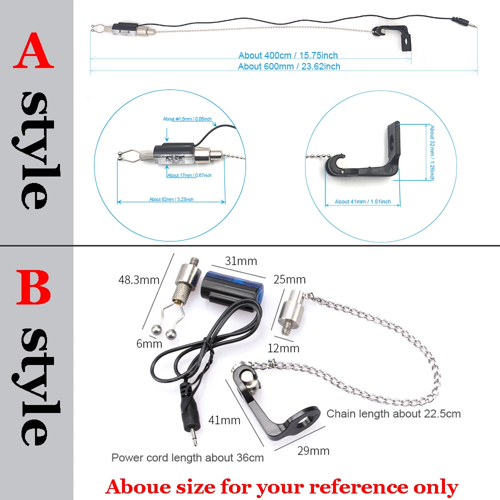 MNFT 1 Uds. Colgador de alarma de mordedura de pesca de carpa de hierro Swinger indicador iluminado LED herramientas duraderas para peces accesorios alarma de pesca - imagen 4