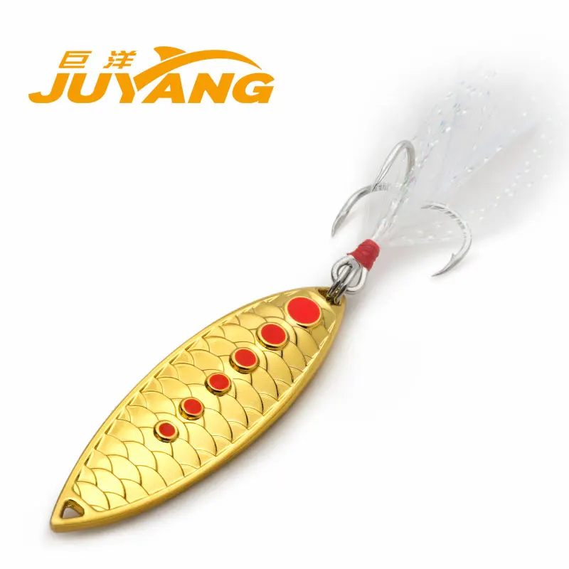 JUYANG-señuelo de pesca con cuchara, 2,5g-30g, señuelo de Metal, cebo duro, Señuelos de pesca de carpa, aparejos de pesca