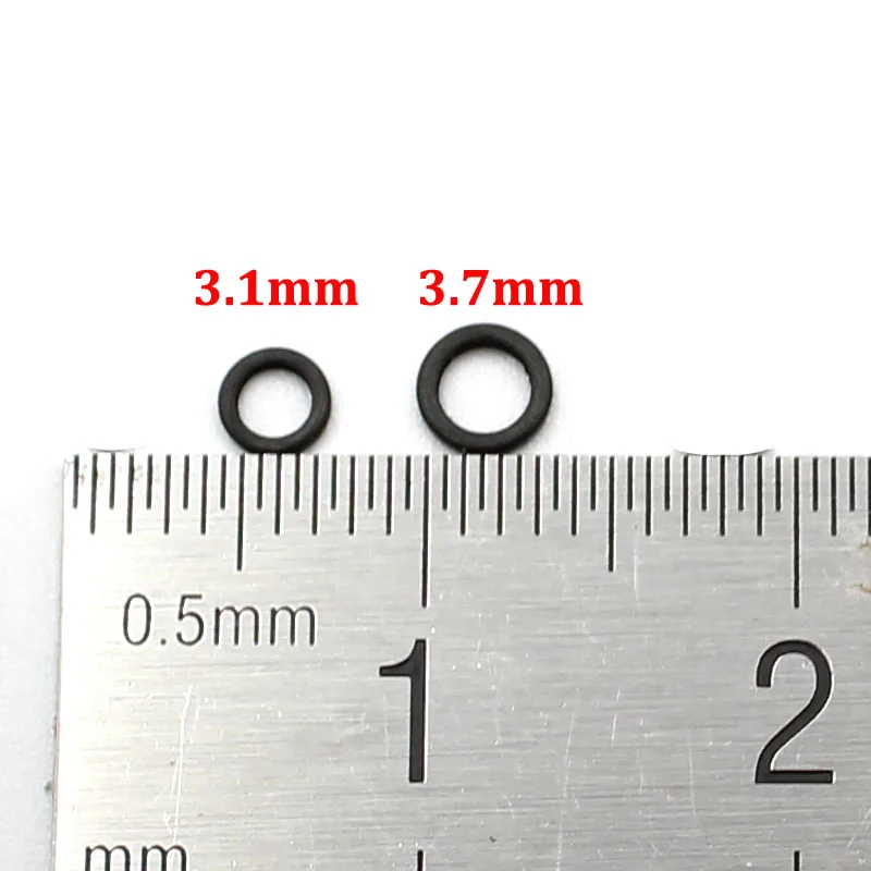 50 Uds. Anillos redondos de aparejo negro mate 3,1mm 3,7mm Terminal de pesca de carpa no reflectante aparejos de aparejo de pesca de carpa Material de fabricación - imagen 2