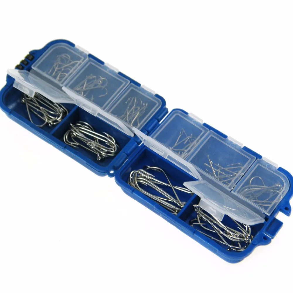 Anzuelos de pesca para peces, conjunto de aparejos de pesca de lubina, trucha, bagre, carpa, #3-#12, 100 unidades por lote - imagen 4