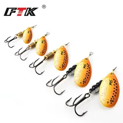 FTK Cebo Giratorio Cuchara para Lubina – Anzuelo Triple