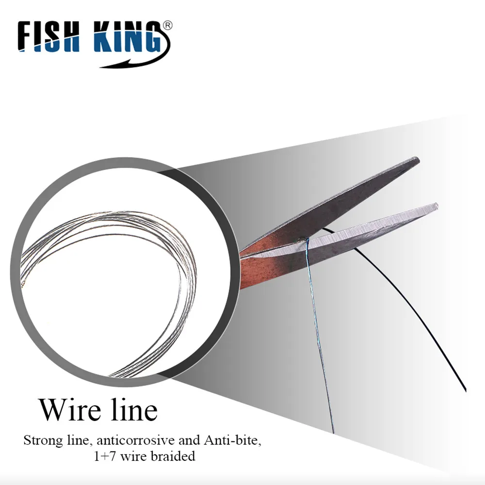 Correa de alambre de acero antimordedura, accesorio de pesca con señuelo giratorio, 10 piezas, 15CM, 20CM, 25CM, 30CM - imagen 4