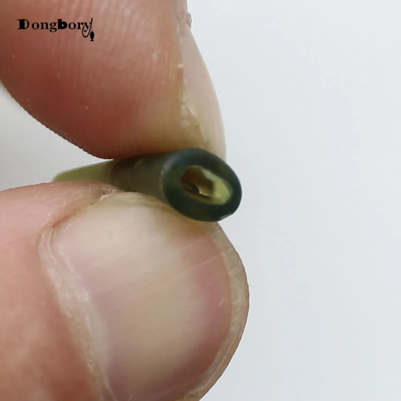 Mini fundas antienredos para pesca de carpa, 20 piezas, conectar con anzuelo de pesca, funda de gancho de cambio rápido de goma verde para pesca de carpa - imagen 3