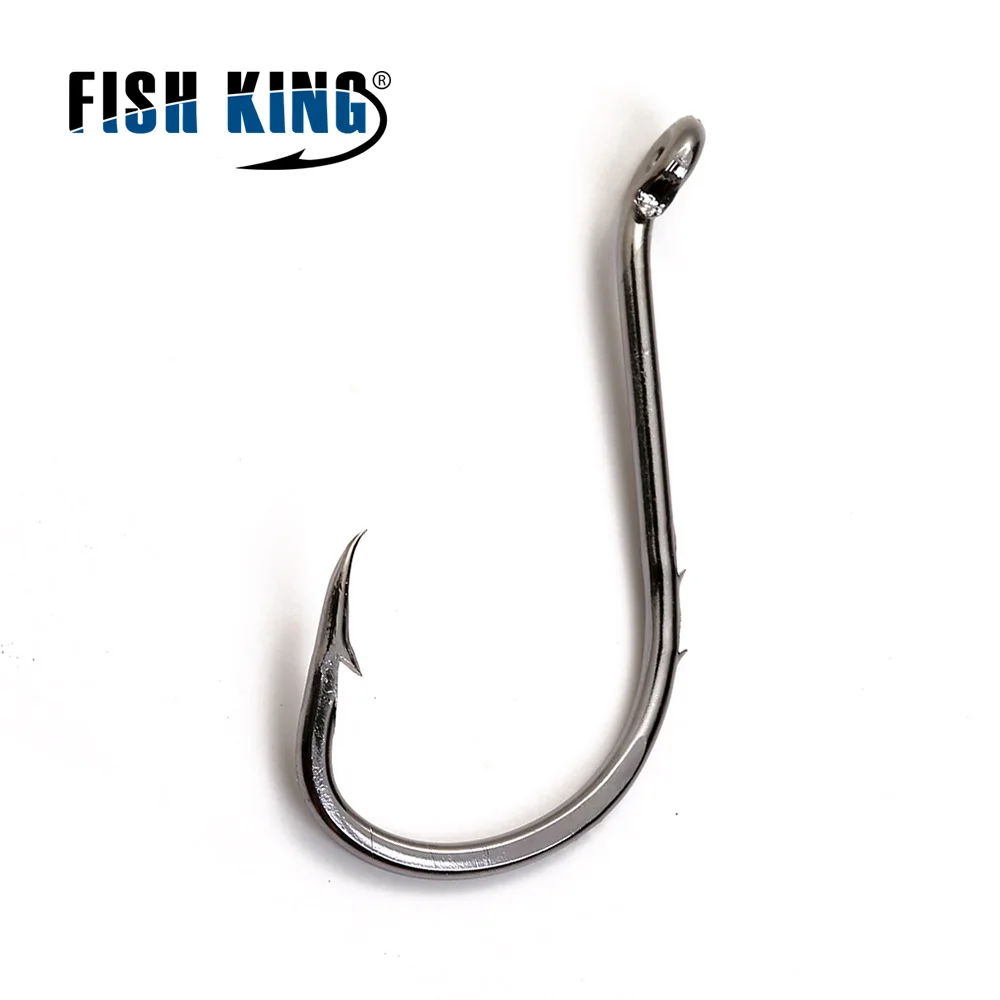 FISH KING-anzuelo de pesca de acero con alto contenido de carbono, 50 piezas, 92155, 3/0 #-1/0 #1 #-7 #, cebo afilado, señuelo de púas, aparejos de pesca - imagen 5
