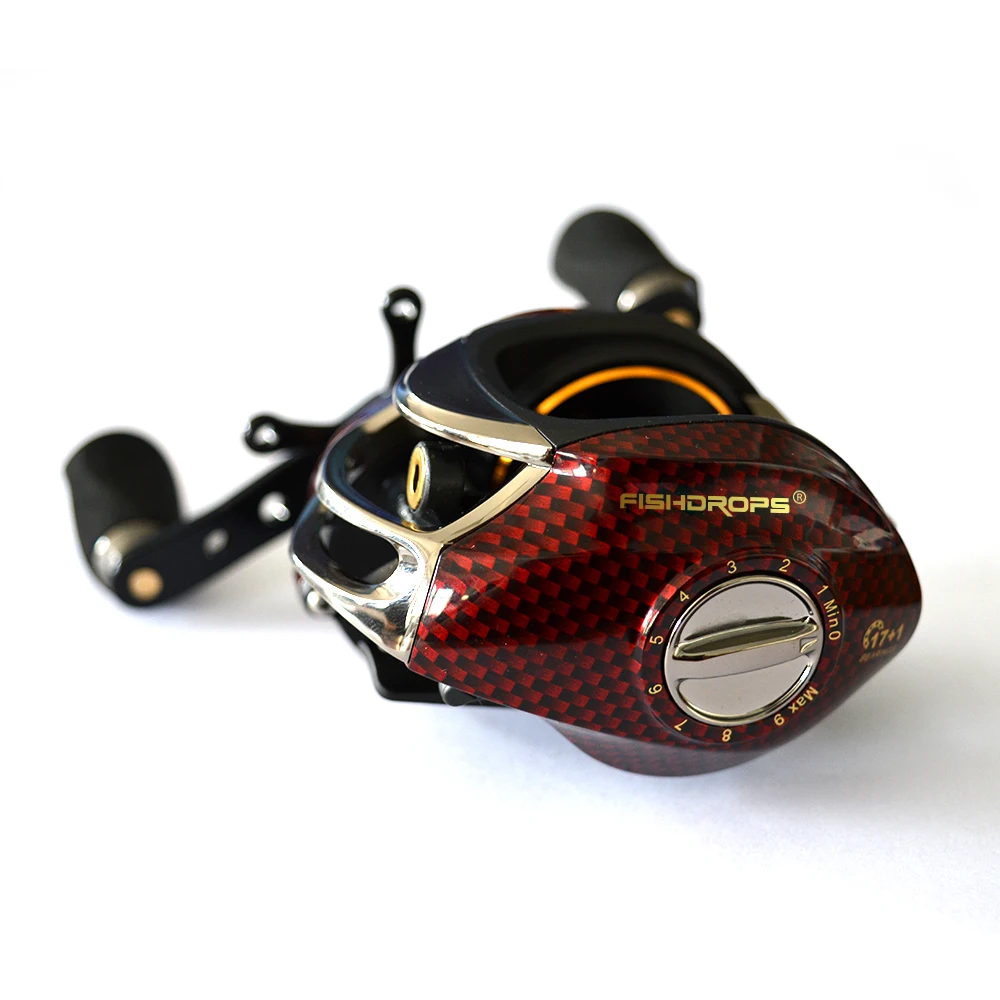 Sistema de freno magnético de pesca, carrete de Baitcasting, Ratio de engranaje 6,3: 1, perfil bajo - imagen 2