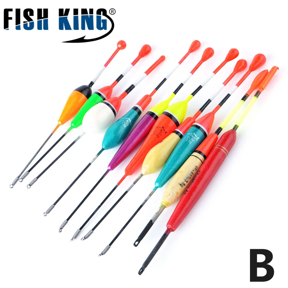FISHKING-flotador de Pesca de 7 estilos, boya de colores mezclados para carpa, lote de 10 unidades - imagen 3
