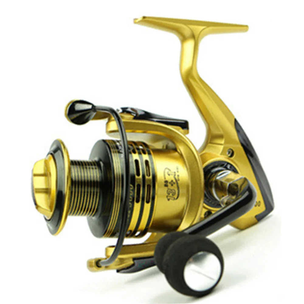 Carrete de pesca 13 + 1 BB 5,5: 1, alimentador de peces de Metal completo, carretes giratorios, carrete de Baitcasting, cebo de roca marina, rueda caliente - imagen 5