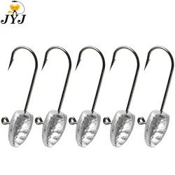 Jig cabeza ovalada expuesta para pesca de hielo y agua dulce