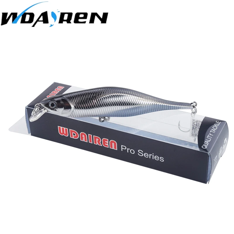 Señuelo de pesca flotante Minnow, cebo Artificial duro láser, ojos 3D, 11cm, 11g, FA-478 - imagen 5