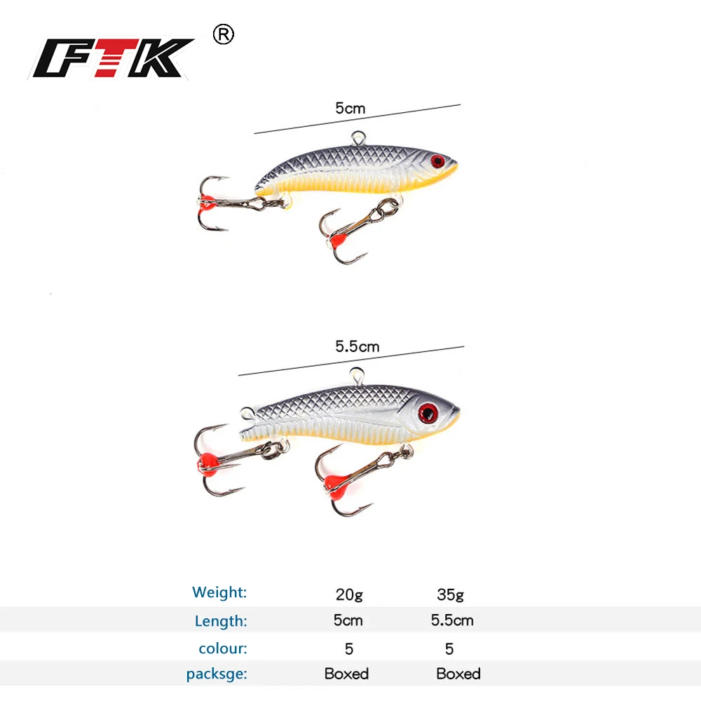 FTK-señuelo para pesca en hielo, 20g/5cm, 35g/5,5 cm, equilibrador de invierno, cebo duro para pesca en hielo, aparejos de pesca Jigging - imagen 3