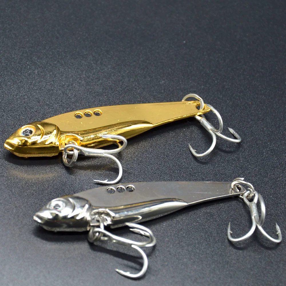 Señuelo de pesca de Metal VIB, anzuelo con ranura en sangre, agua dulce, agua de mar, lubina, señuelos artificiales, cebo duro, 20g, lote de 2 piezas en oferta - imagen 2