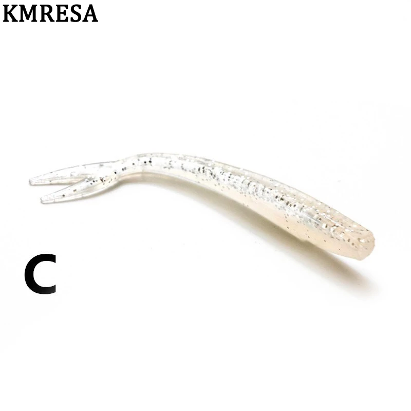 KMRESA-señuelo suave para pesca con mosca, cebo Artificial de plástico, 7cm, 2018g, novedad de 1,3, 12 unidades por lote - imagen 3