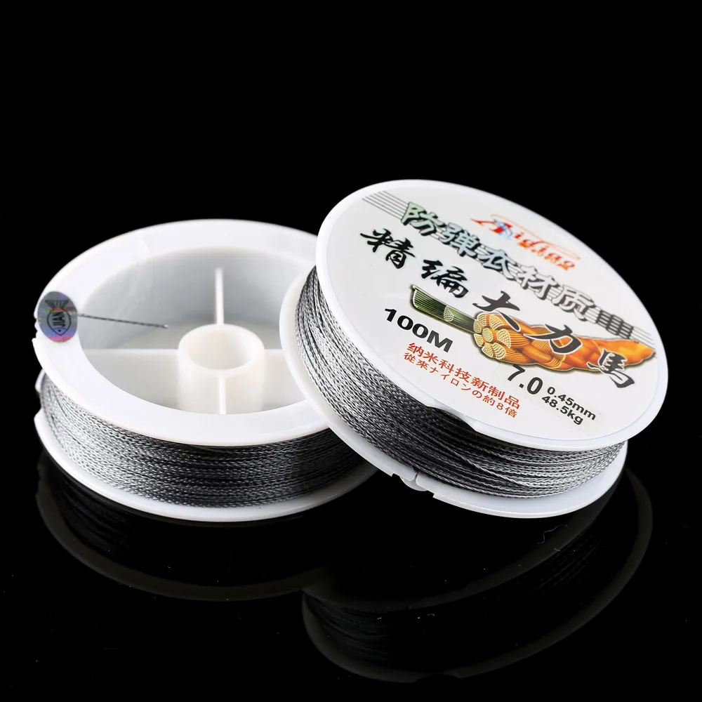 Línea de tensión grande de 100m, hilo de pesca rocoso de PE, resistente al desgaste, 4 soportes, 2 unids/lote - imagen 5