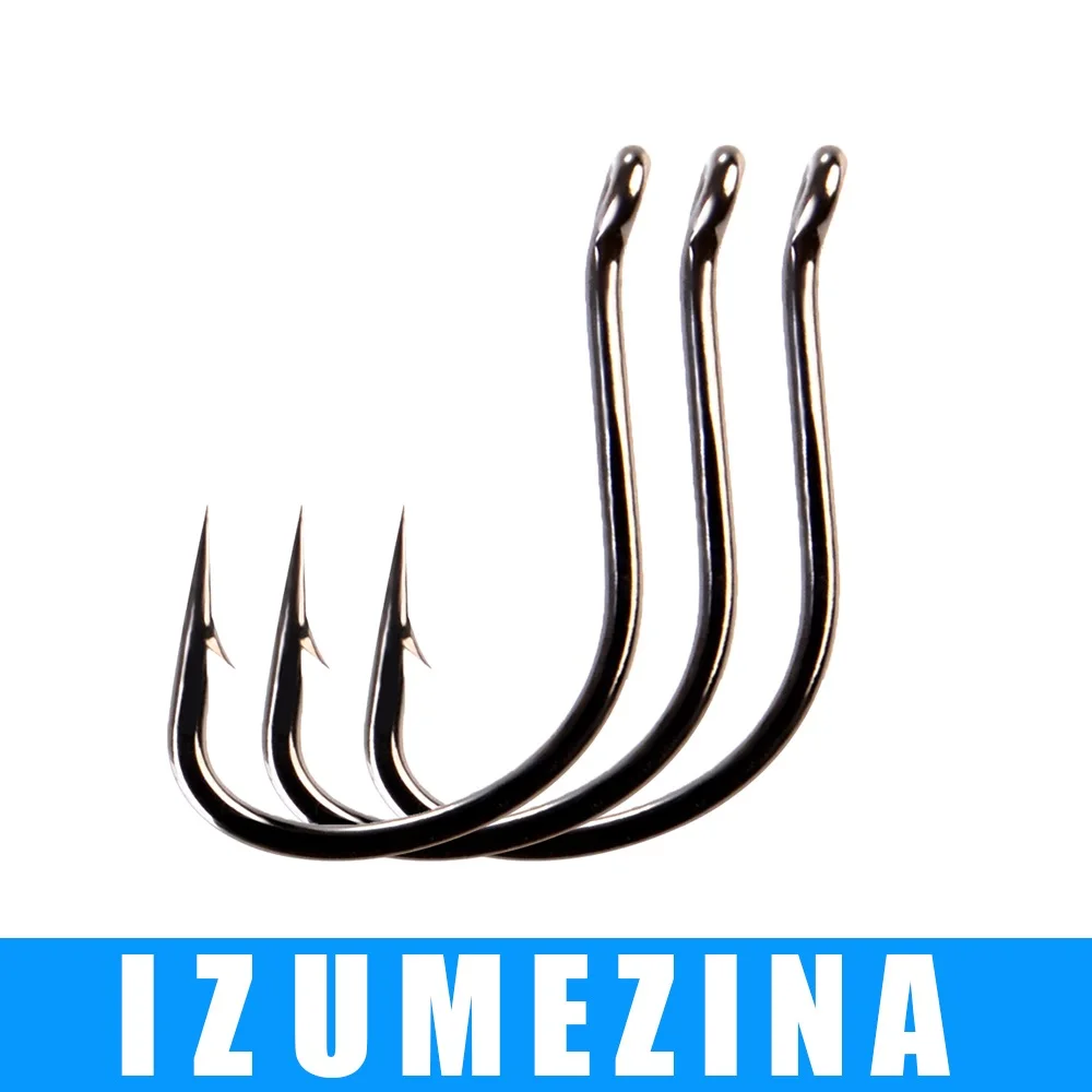 FTK 7-10 Uds IZUMEZINA anzuelos de pesca acero rico en carbono tamaño 2-22 #   Accesorios de anzuelos de púas anillados con anzuelos de carpa individuales - imagen 2