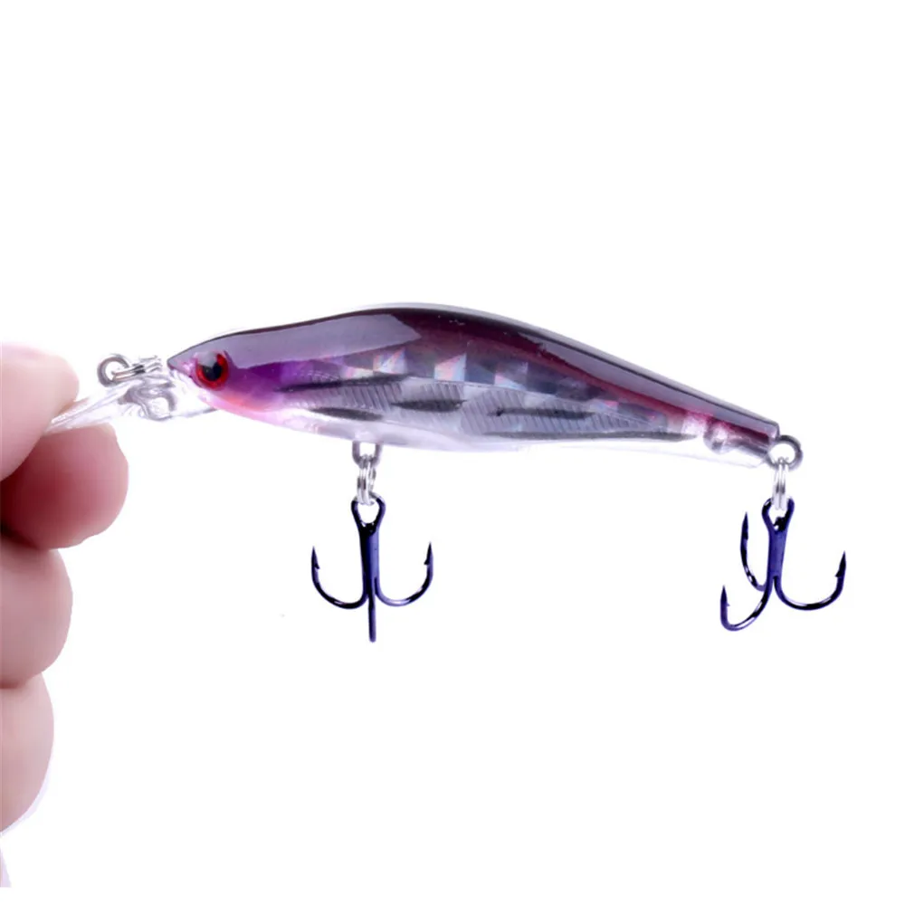 Señuelos de Pesca de pececillos, cebos duros artificiales, Crankbaits, aparejos de pesca con mosca, Wobbler Isca láser de plástico, 8 cm, 6,2g, 1 ud.