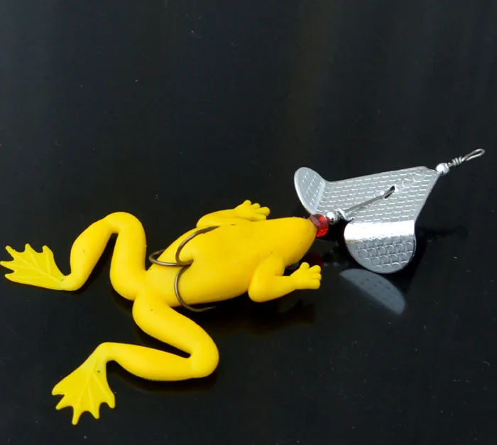 Señuelo de pesca de ranas blandas, cebo de gusano Artificial de agua dulce, giratorio, cuchara giratoria, 15g, 1 pieza, venta - imagen 5