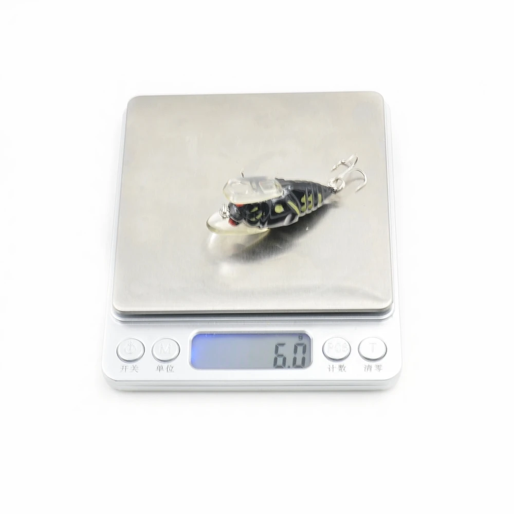 Señuelo de Pesca duro Biónico de Cicada, 1 piezas, 5cm/6g, simulación de pececillos, Wobblers, Crankbait, Pesca de insectos, aparejos de Pesca - imagen 3