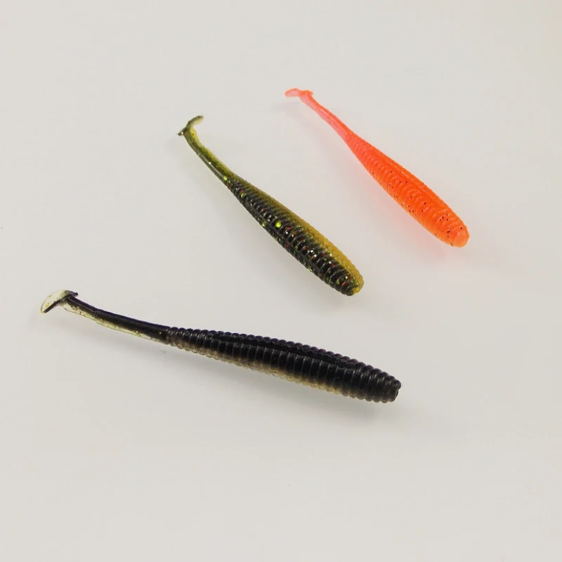 KESFISHING Señuelos de Pesca de plástico suave, cebos de cola de sábalo de 70mm, Leurre Souple, agua salada, olor a Camarón de la mejor calidad con sales - imagen 4