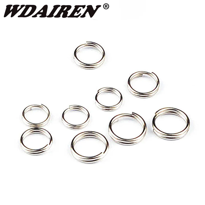 Anillo de pesca de acero inoxidable, Clip giratorio dividido de doble bucle, Conector de gancho de cambio rápido, herramientas de accesorios de pesca de carpa, 20 unids/lote - imagen 4