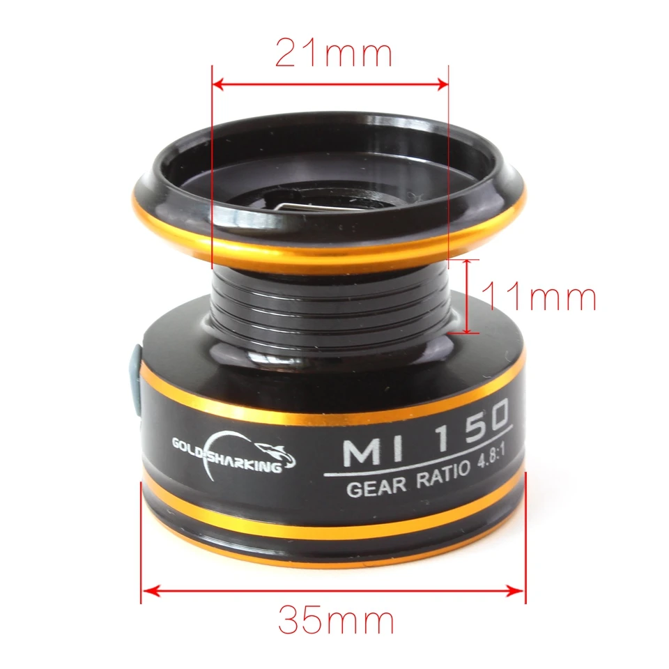 MINI150-carrete pequeño de pesca en hielo, bobina de rueda de balsa, aparejos de pesca de viaje de madera, 150g, 10BB - imagen 2