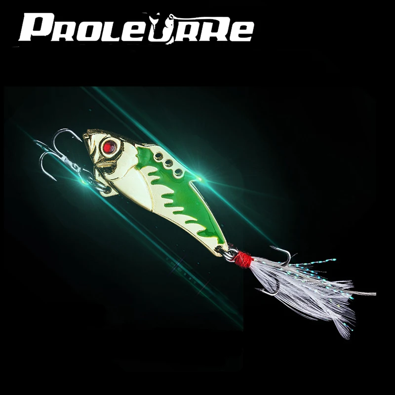 Señuelo de Pesca con vibración VIB, 1 piezas, 5cm, 7,5g, cuchara giratoria, señuelo de Pesca de lubina, aparejos de Pesca de Metal Artificial - imagen 4