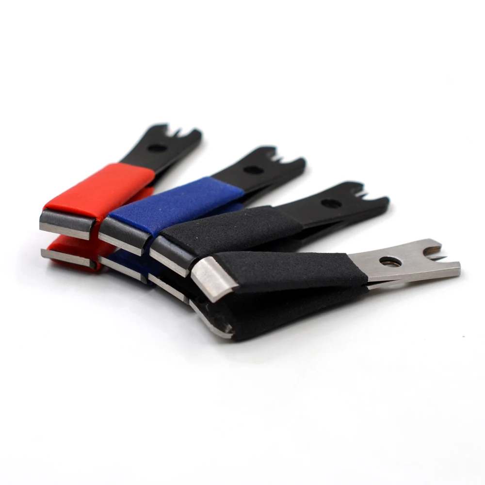 MNFT-cortador de línea de pesca 2 en 1, gancho cortador de línea de acero inoxidable, limpiador de ojos, Pin, pinzas para sedal de pesca con mosca, herramienta para atar moscas, 1 Uds. - imagen 5